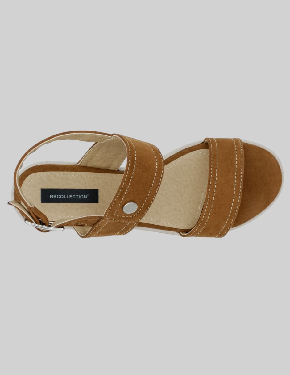 Sandalias con plataforma Yuri en Textil - Café