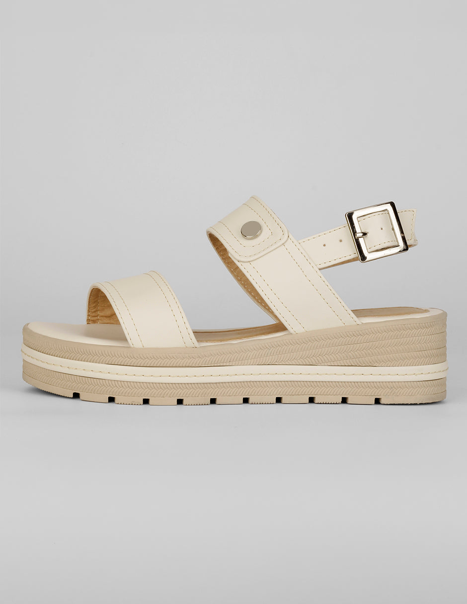 Sandalias con plataforma Exterior Piel vegana Color Late Para Mujer De RBCOLLECTION
