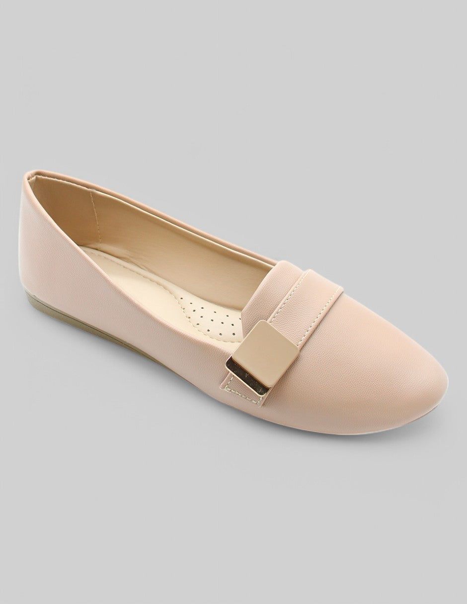 Flats clásicas Exterior Piel vegana Color Beige Para Mujer De RBCOLLECTION