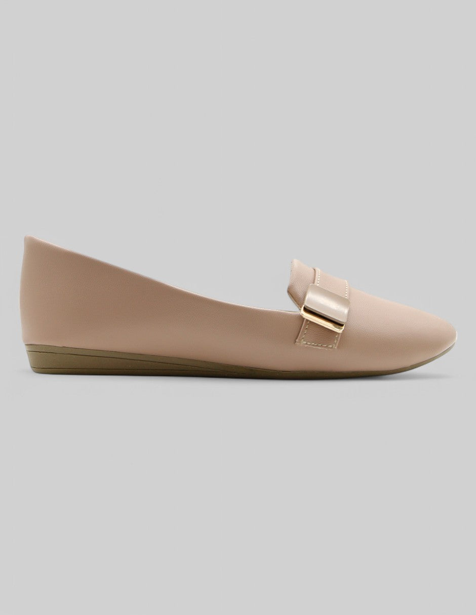 Flats clásicas Soft en Piel vegana – Beige