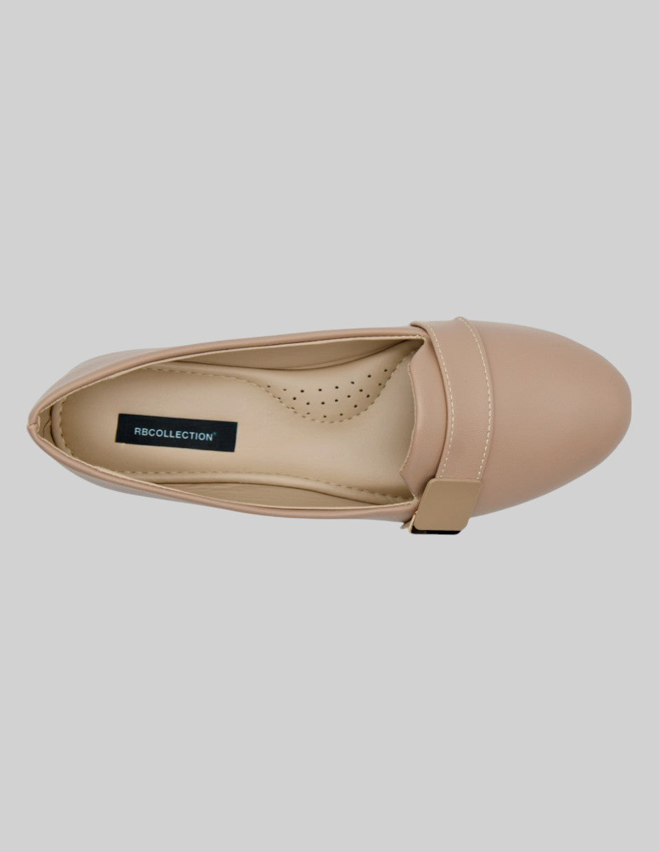 Flats clásicas Soft en Piel vegana – Beige