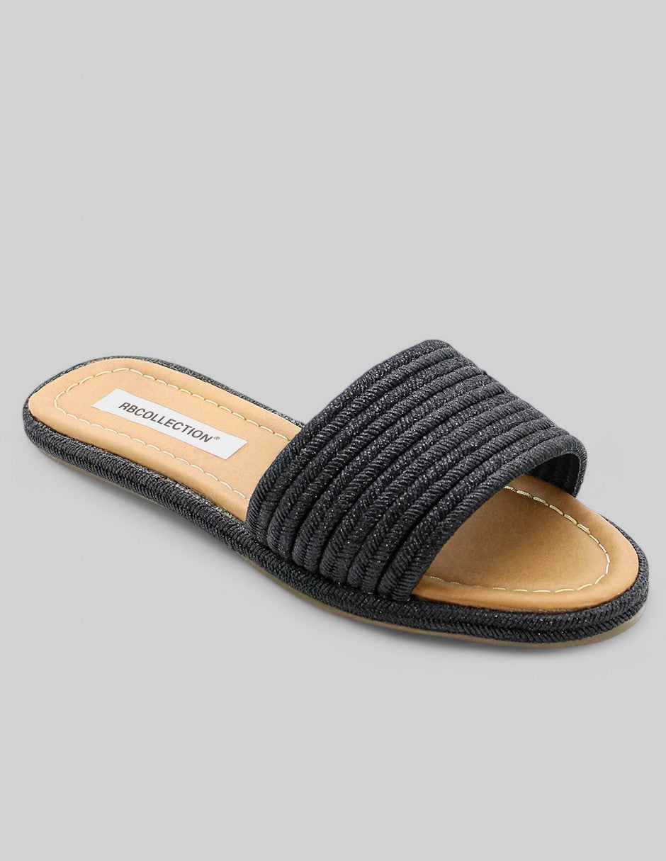 Sandalias de piso Exterior Textil Color Negro Para Mujer De RBCOLLECTION