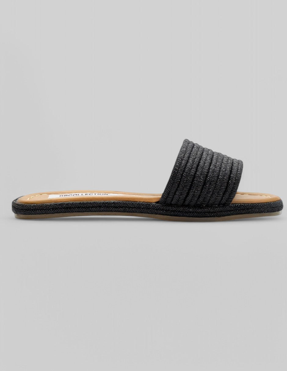 Sandalias de piso Soft en Textil - Negro