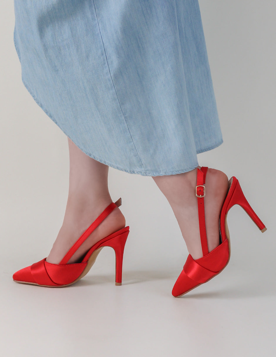 Zapatillas Lady en Textil – Rojo