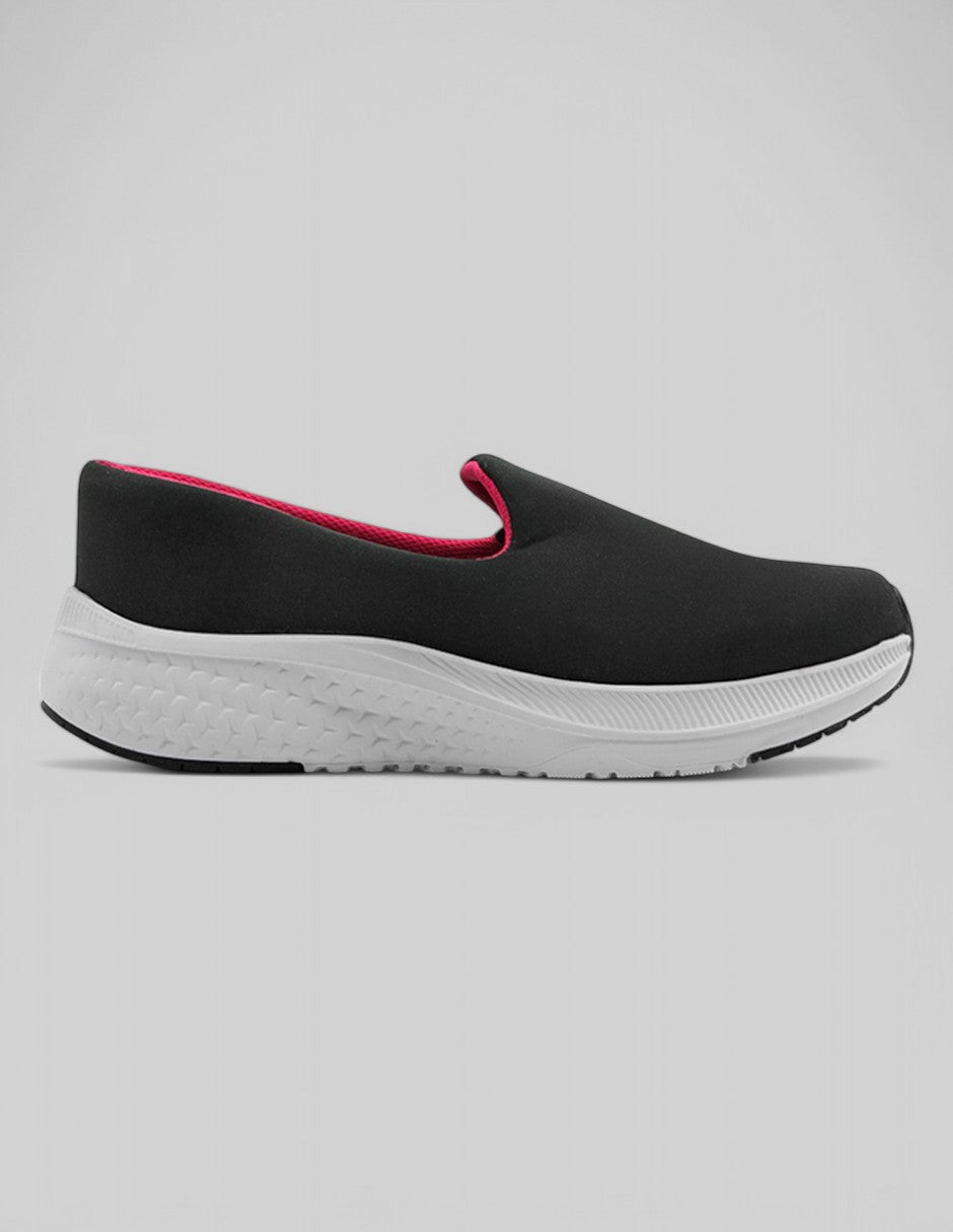 Tenis sin cordones Walky Textil - Negro