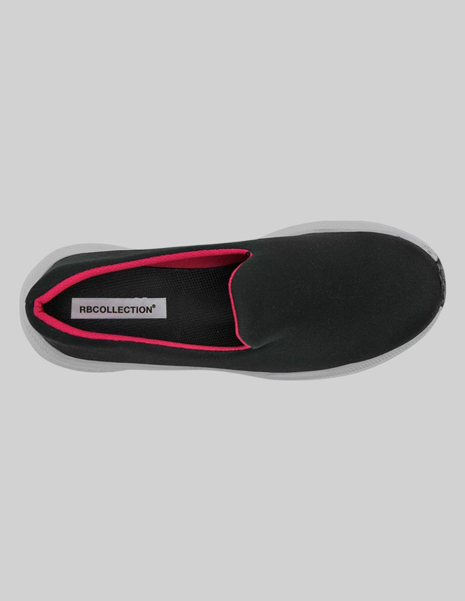 Tenis sin cordones Walky Textil - Negro