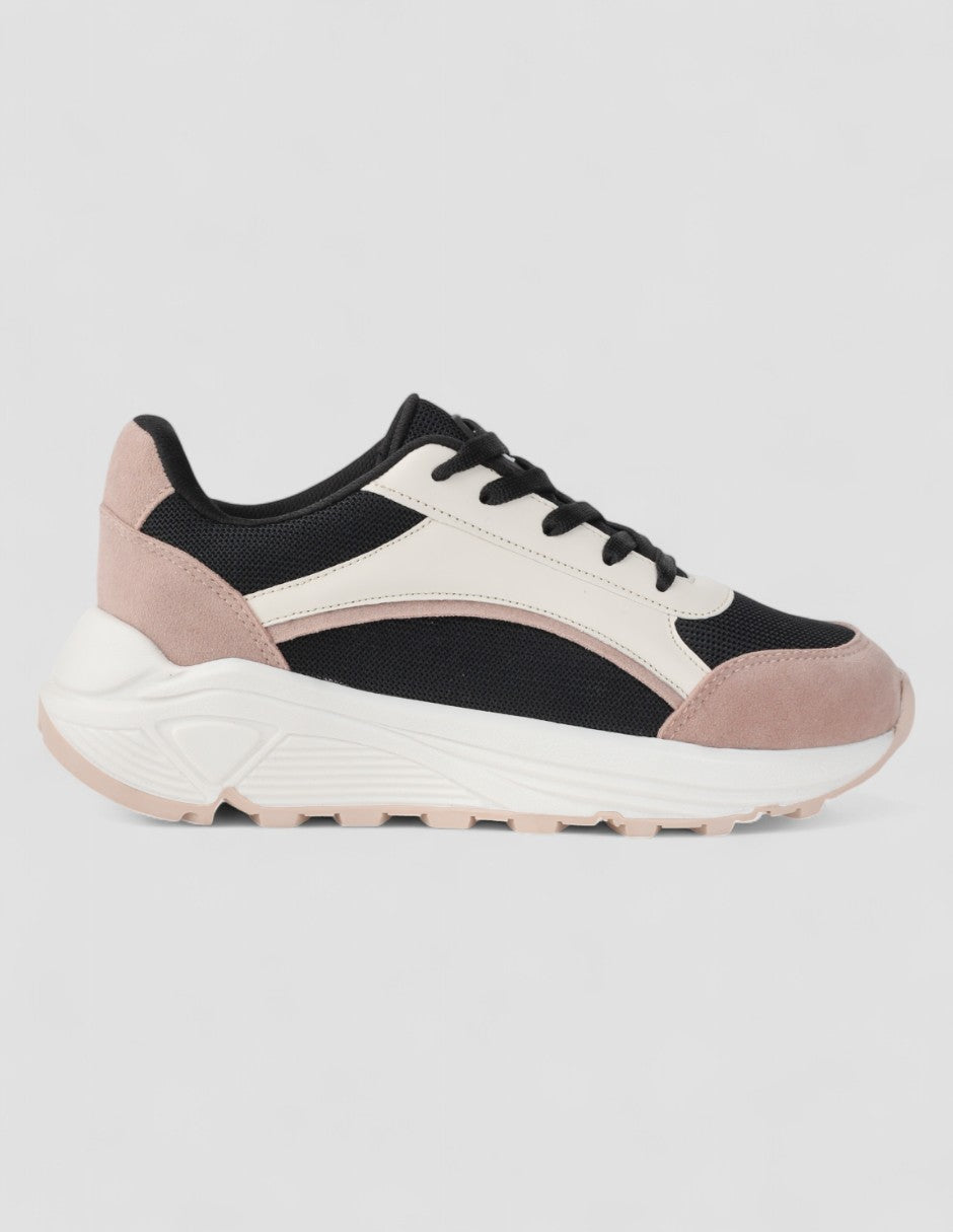 Tenis tipo deportivo Exterior Textil Color Beige Para Mujer De RBCOLLECTION