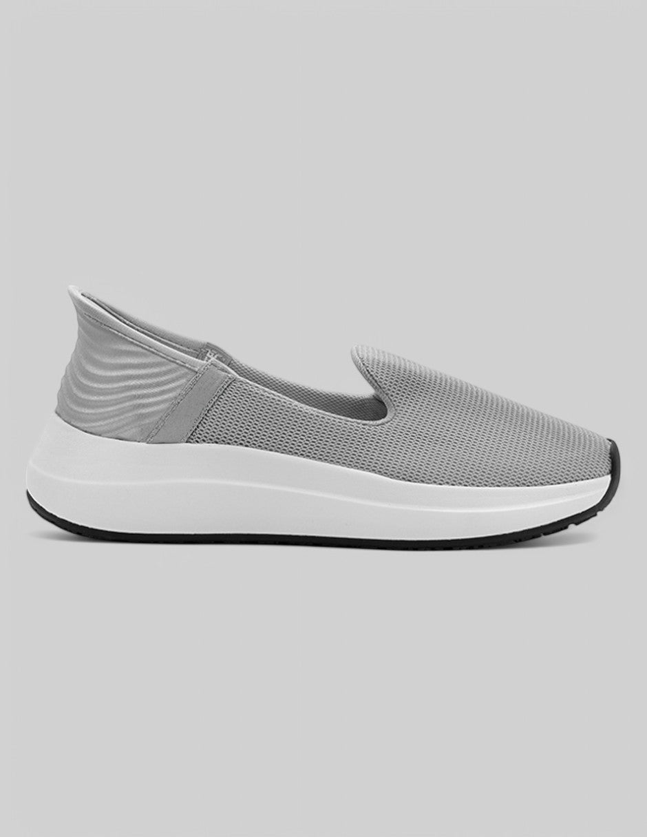 Tenis sin cordones Walky Textil - Gris