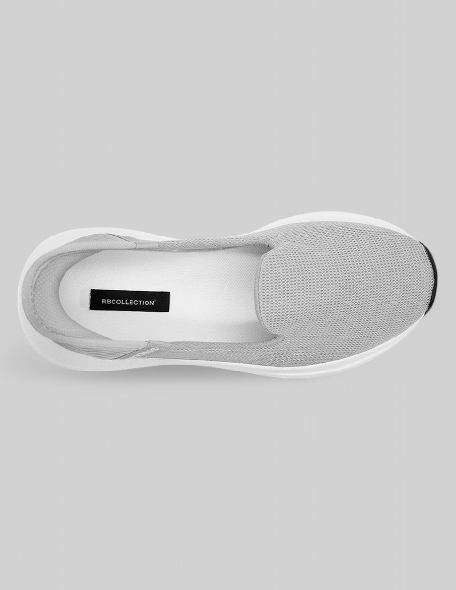 Tenis sin cordones Walky Textil - Gris
