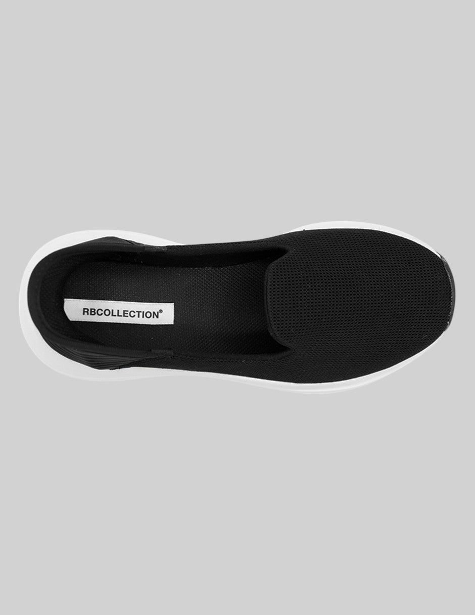 Tenis sin cordones Walky Textil - Negro