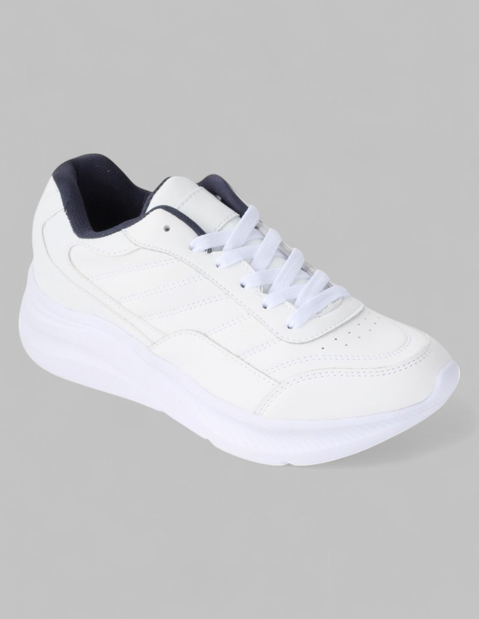 Tenis tipo deportivo  Chunk Piel vegana - Blanco