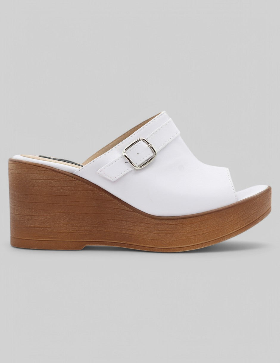 Sandalias con plataforma Pou en Piel vegana - Blanco
