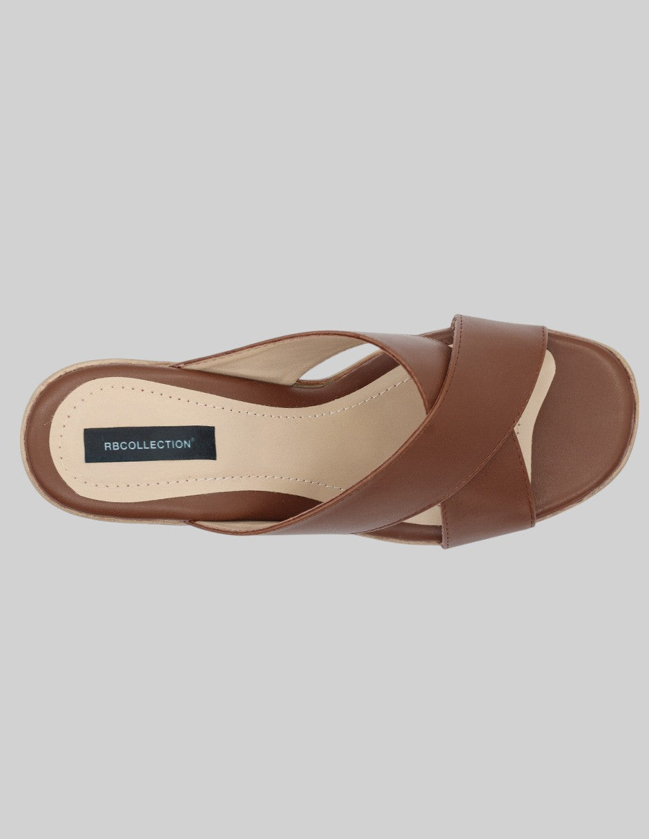 Sandalias con plataforma Pou en Piel vegana - Café