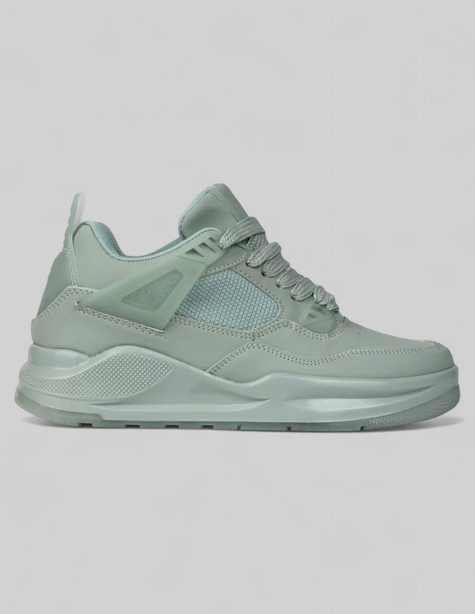 Tenis con cordones Exterior Sintético Color Verde Para Mujer De RBCOLLECTION