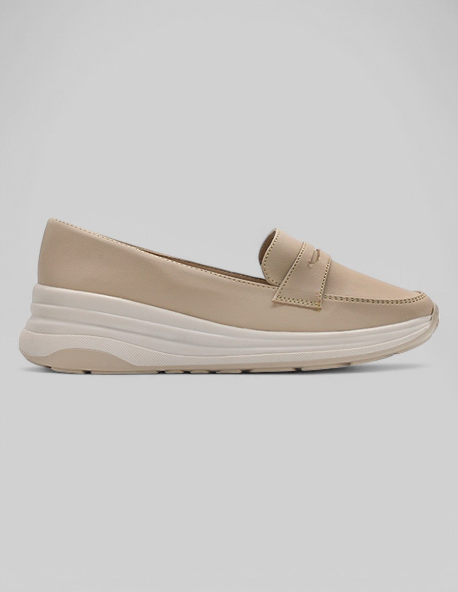 Mocasines Clossy en Piel vegana – Beige
