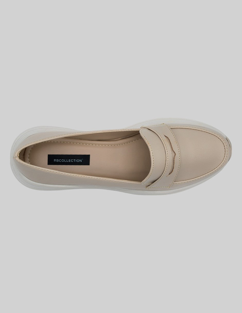 Mocasines Clossy en Piel vegana – Beige