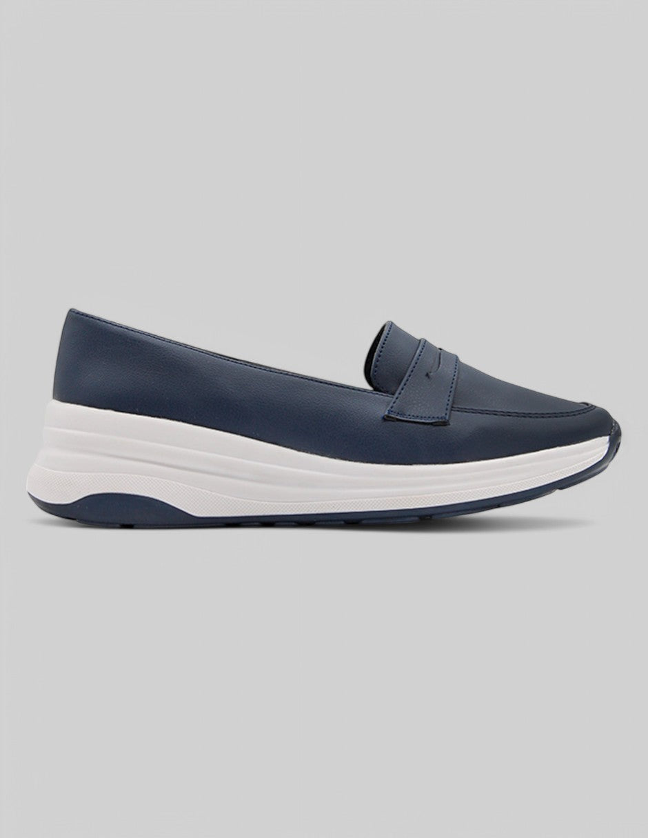 Mocasines Clossy en Piel Vegana – Azul