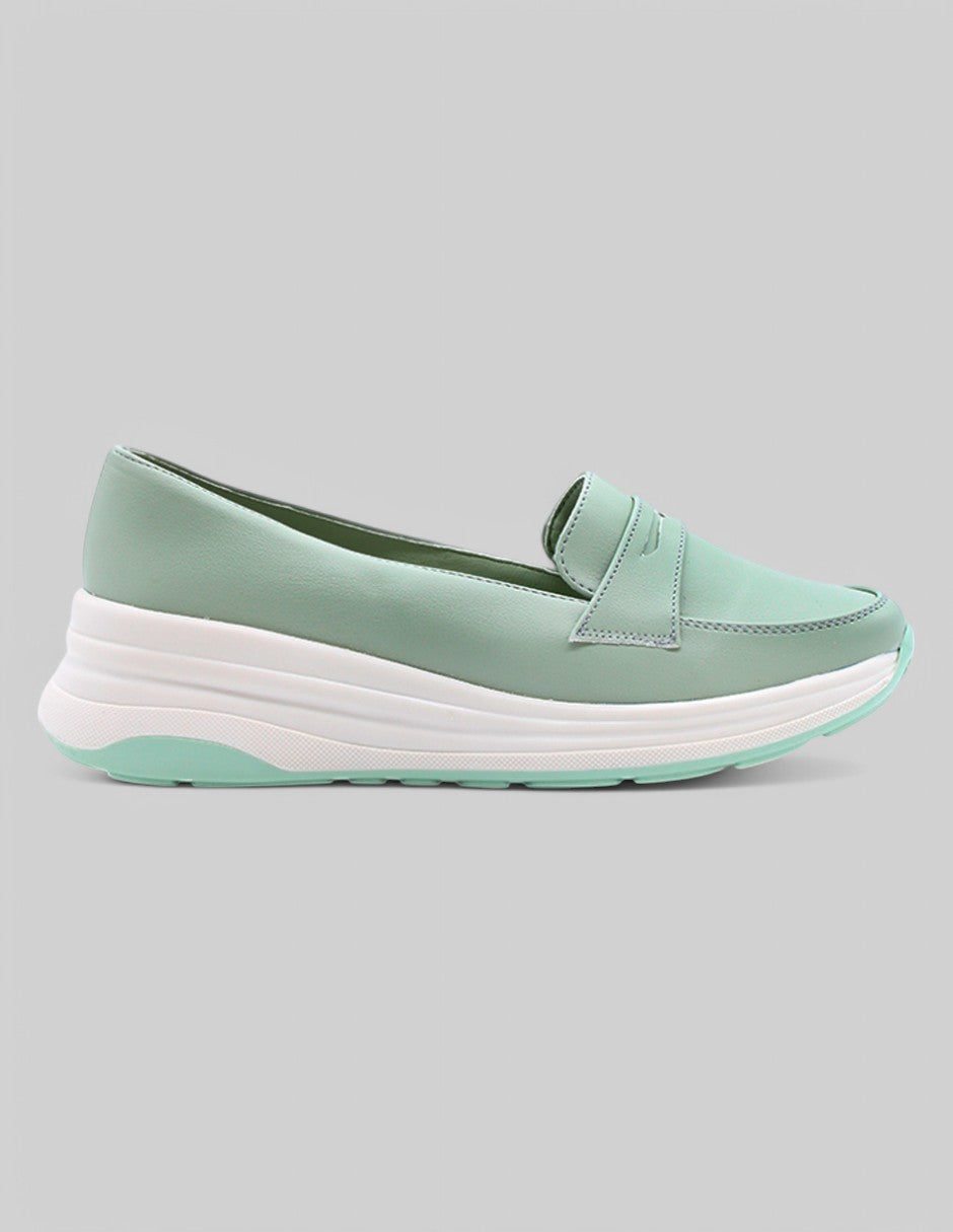 Mocasines Clossy en Piel Vegana – Verde