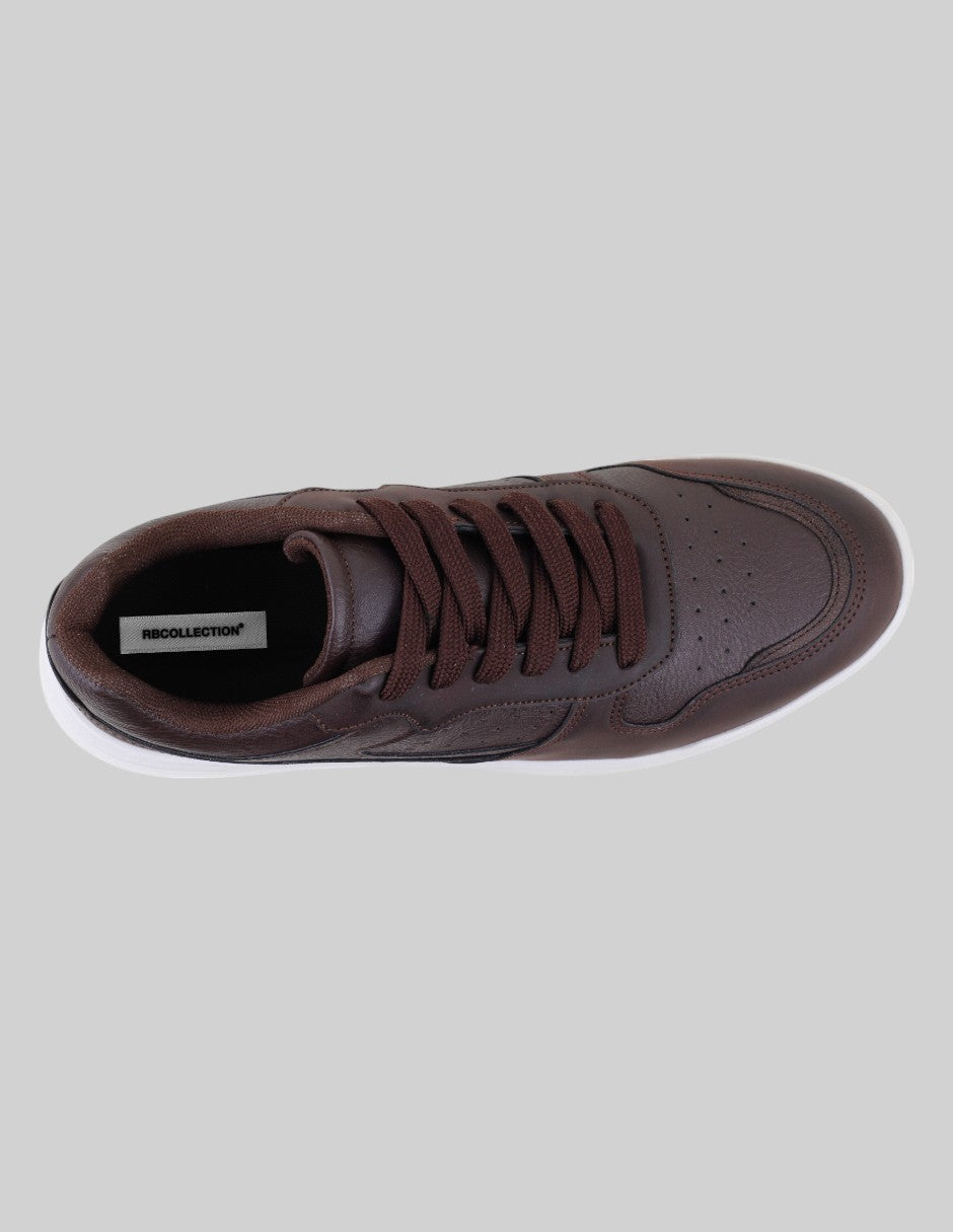 Tenis con cordones Urban en Piel vegana – Cafe