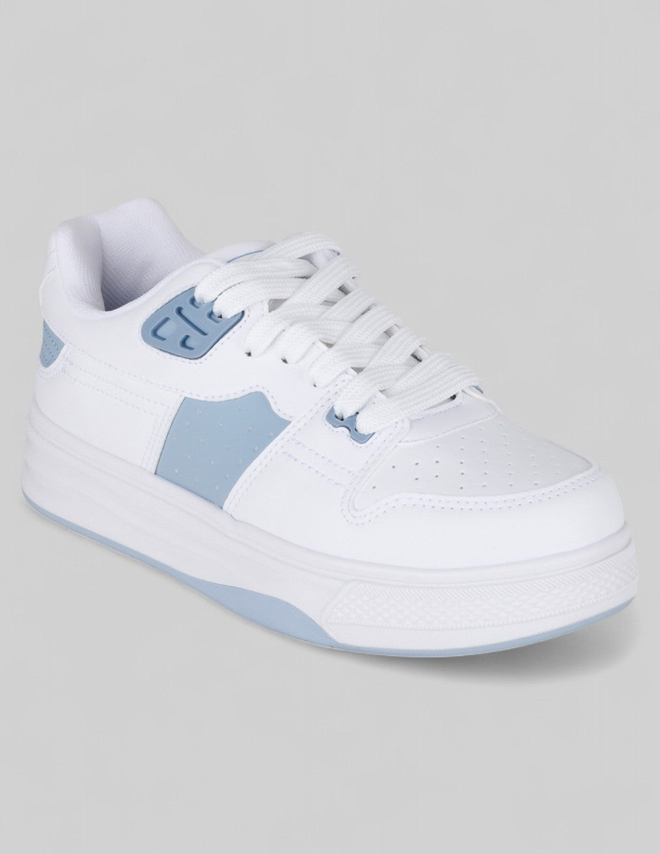 Tenis con cordones  Urban en Piel vegana – Gris