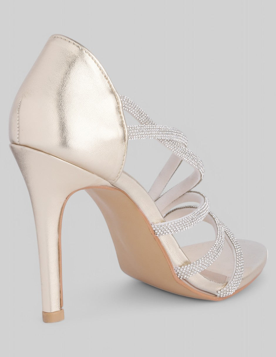 Sandalia con tacón Been en Sintético - Dorado