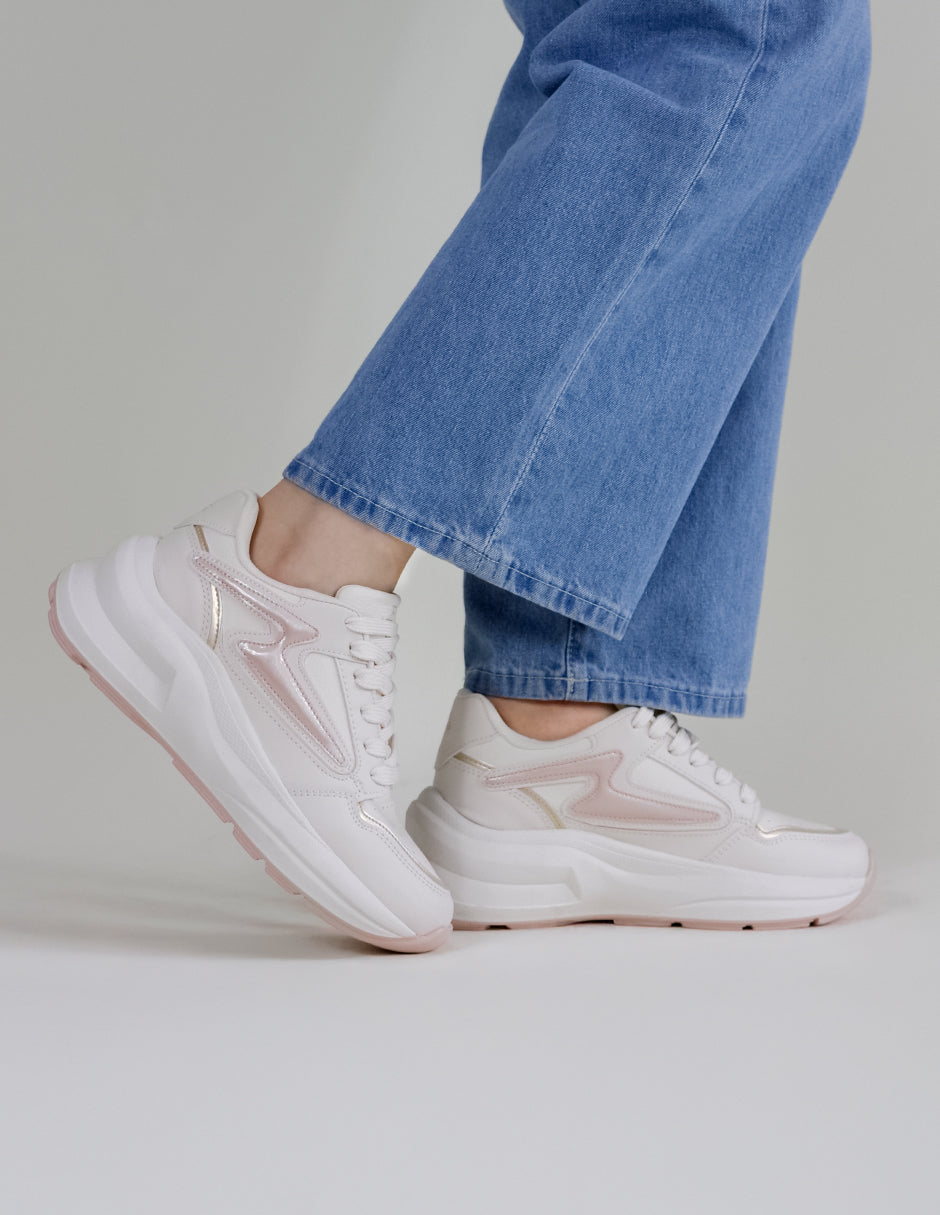 Tenis tipo deportivo  Lady Piel vegana - Rosa