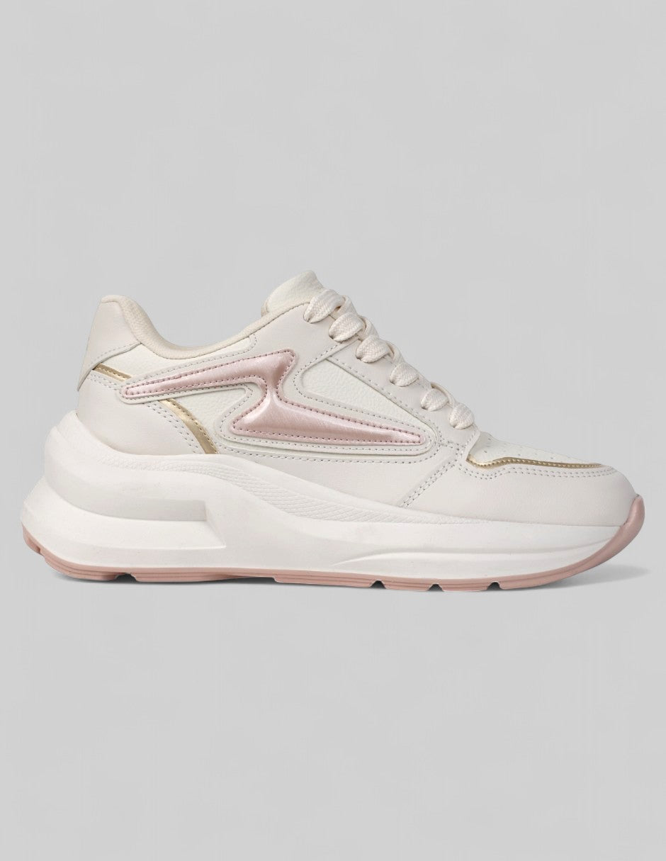 Tenis tipo deportivo Exterior Piel vegana Color Rosa Para Mujer De RBCOLLECTION
