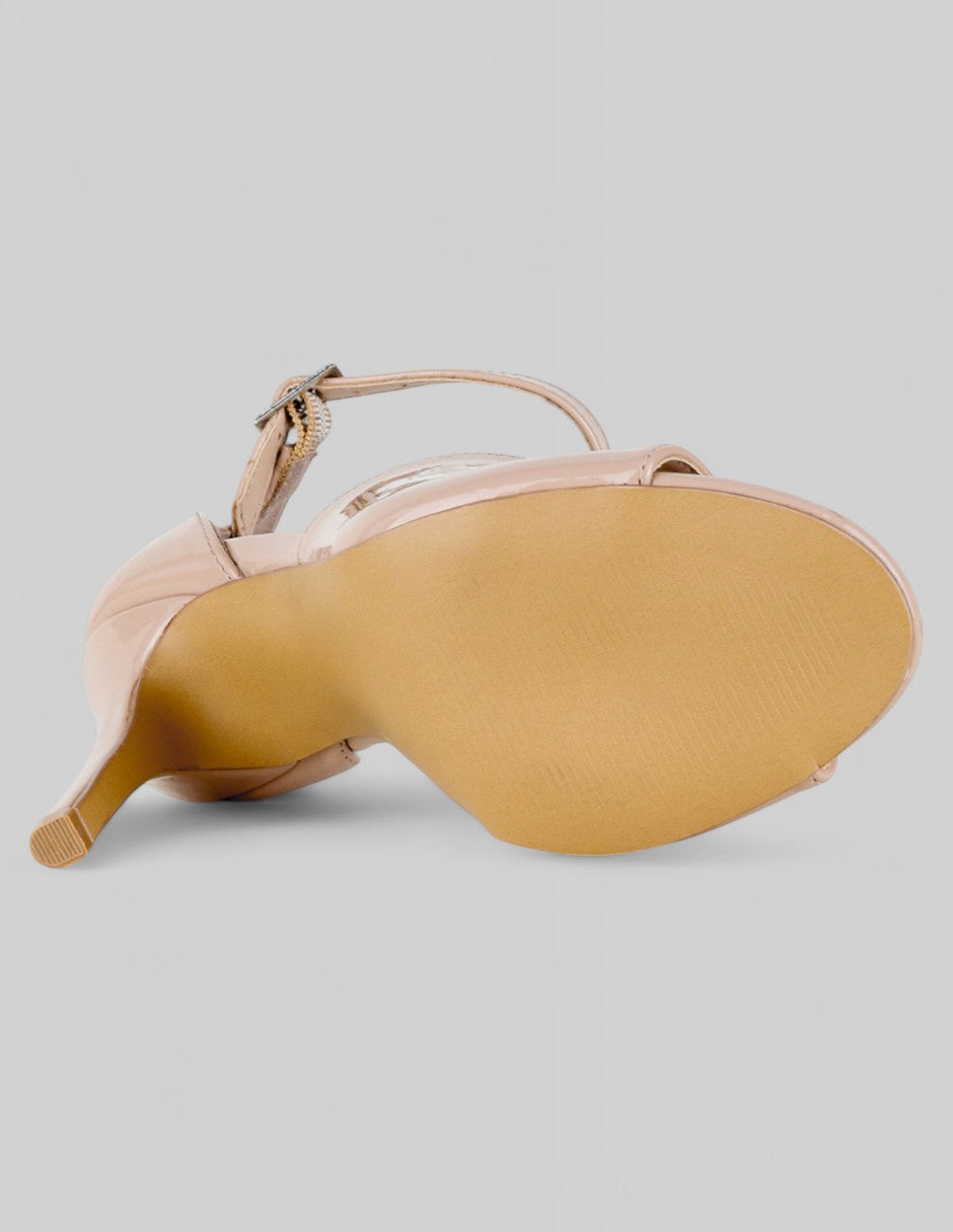 Sandalia con tacón Sylen en Charol – Rosa