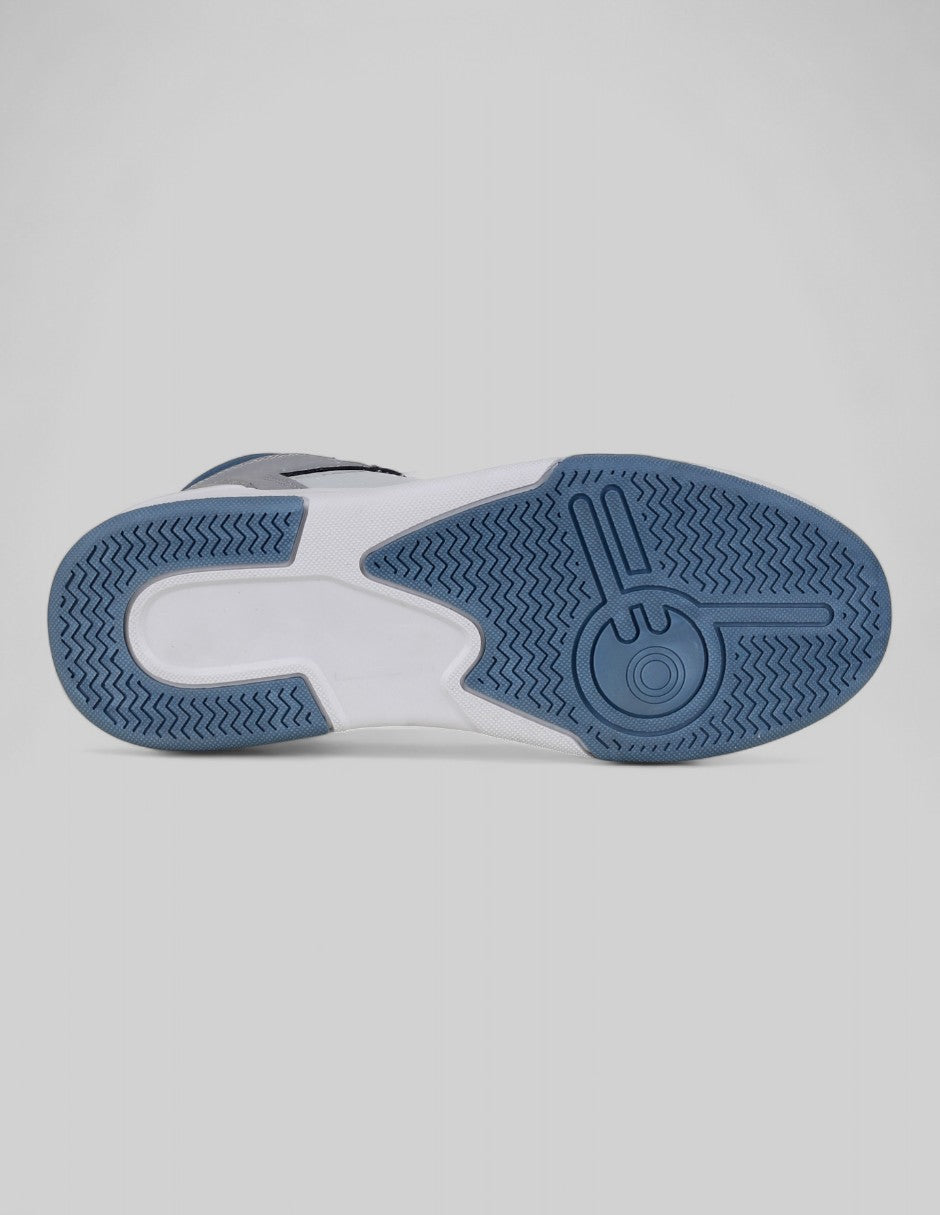 Tenis botín  High line en Piel vegana – Gris