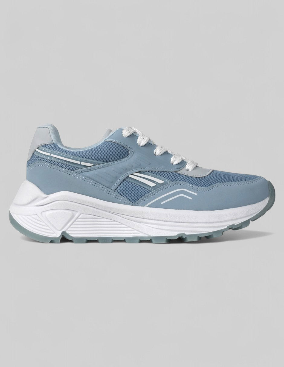 Tenis tipo deportivo Exterior Piel vegana Color Azul Para Mujer De RBCOLLECTION