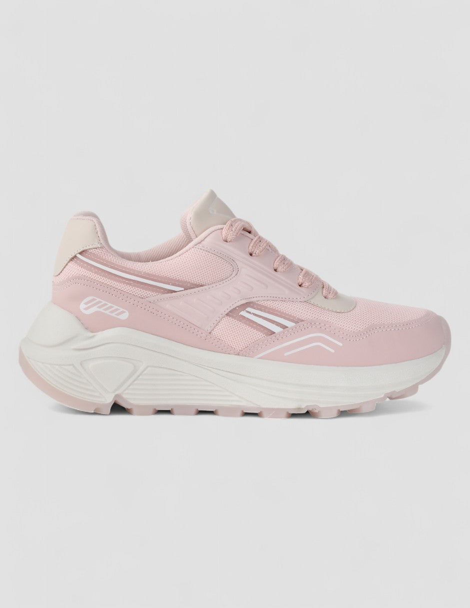 Tenis tipo deportivo Exterior Piel vegana Color Rosa Para Mujer De RBCOLLECTION