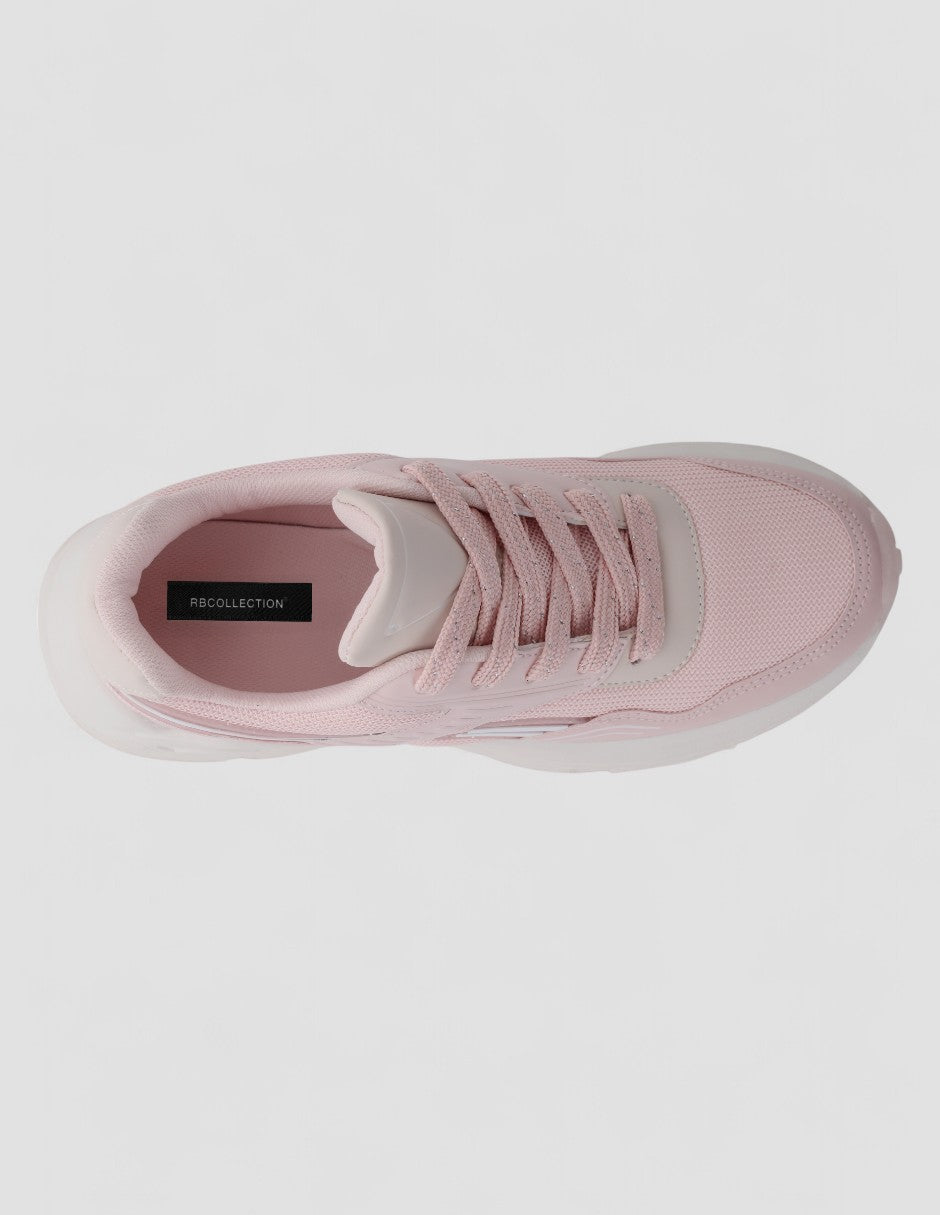 Tenis tipo deportivo  Lady Piel vegana - Rosa