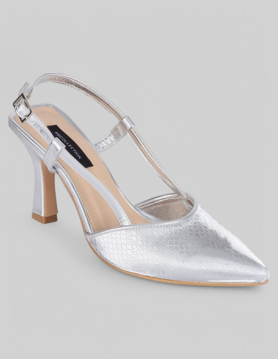 Zapatillas Exterior Sintético Color Plata Para Mujer De RBCOLLECTION