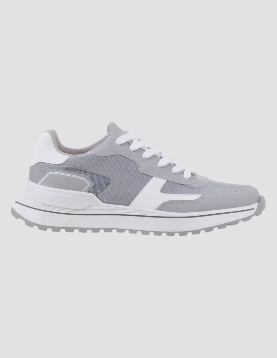 Tenis tipo deportivo Exterior Piel vegana Color Gris Para Hombre De RBCOLLECTION