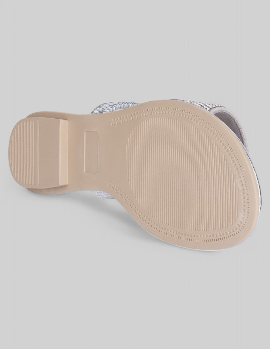 Sandalias de piso Soft en Sintético - Plata