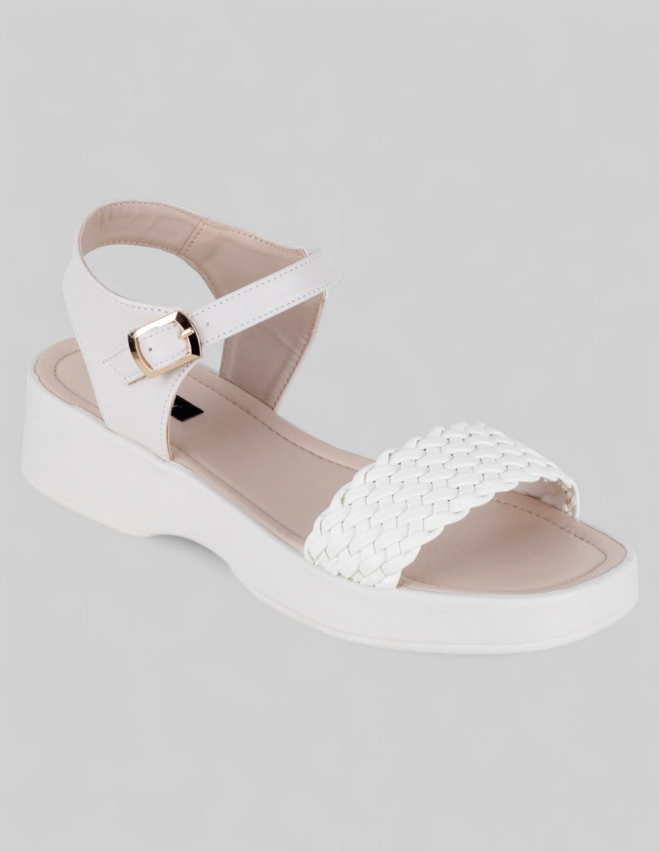 Sandalias de piso Soft en Piel vegana – Beige
