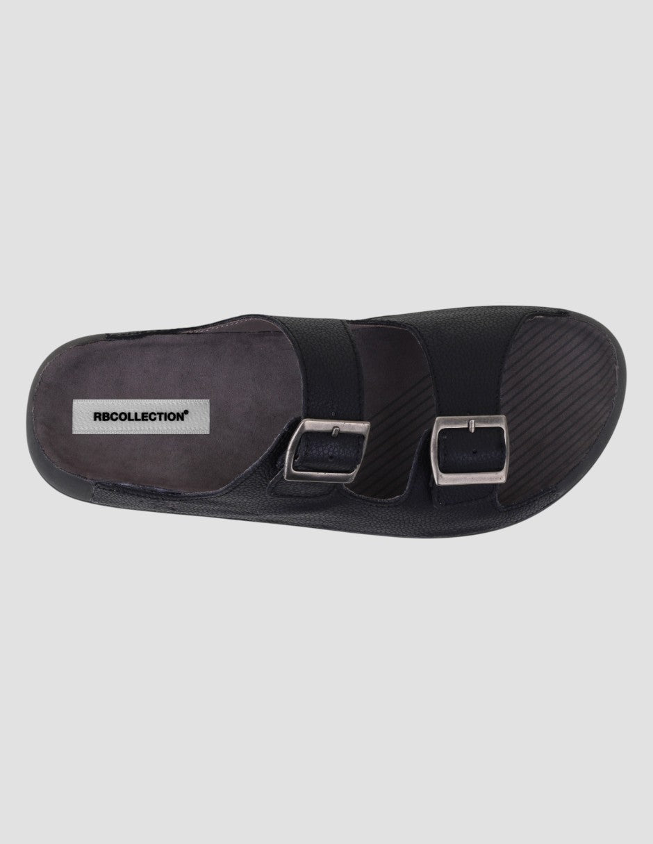 Sandalias casuales Hand made en Piel de Dockers – Negro