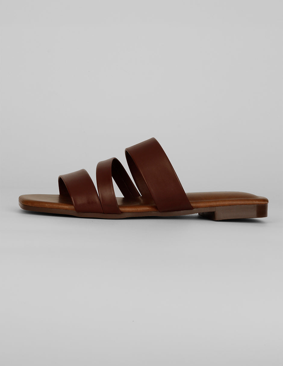 Sandalias de piso Exterior Sintético Color Café Para Mujer De RBBASICS