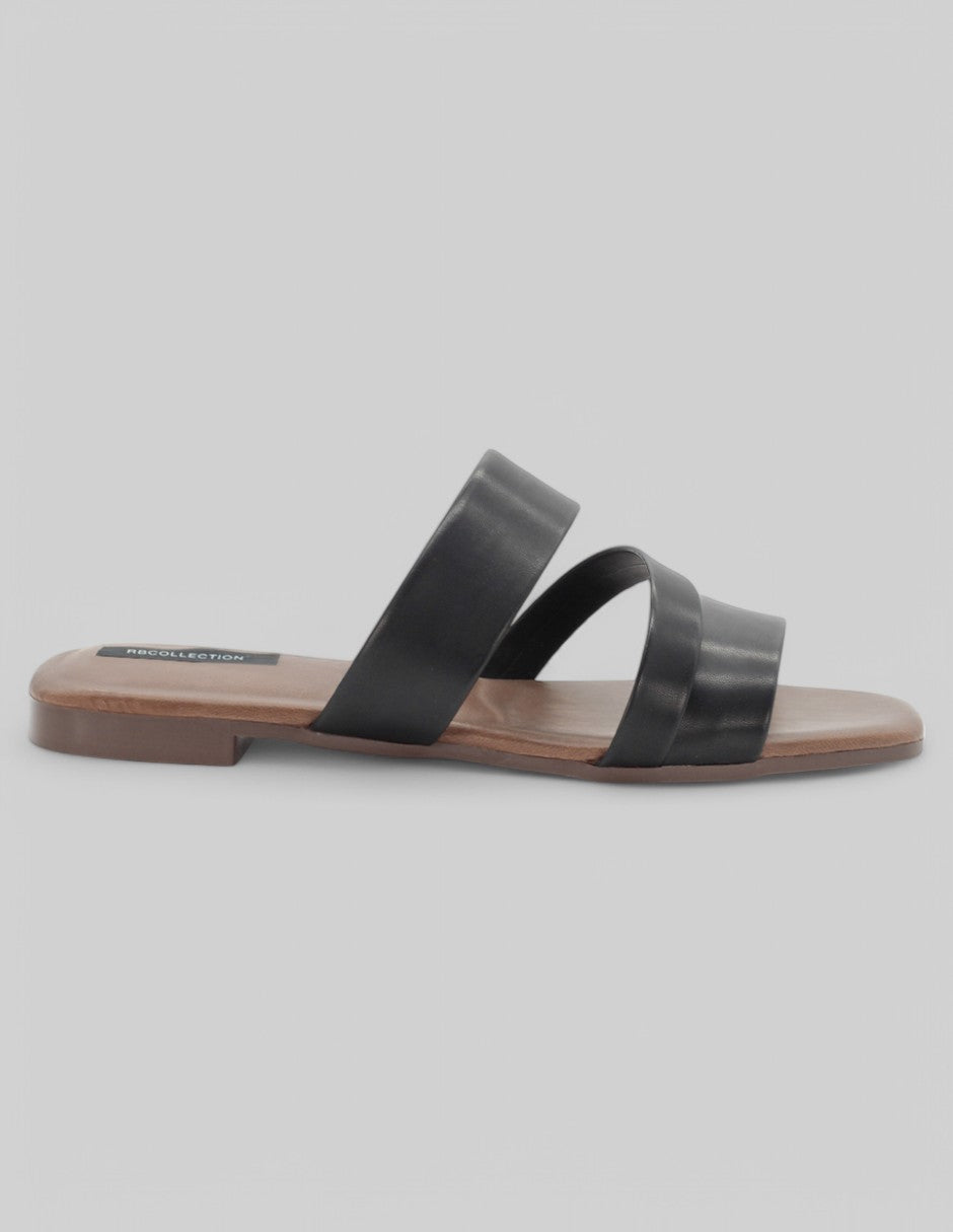 Sandalias de piso Soft en Piel vegana - Negro
