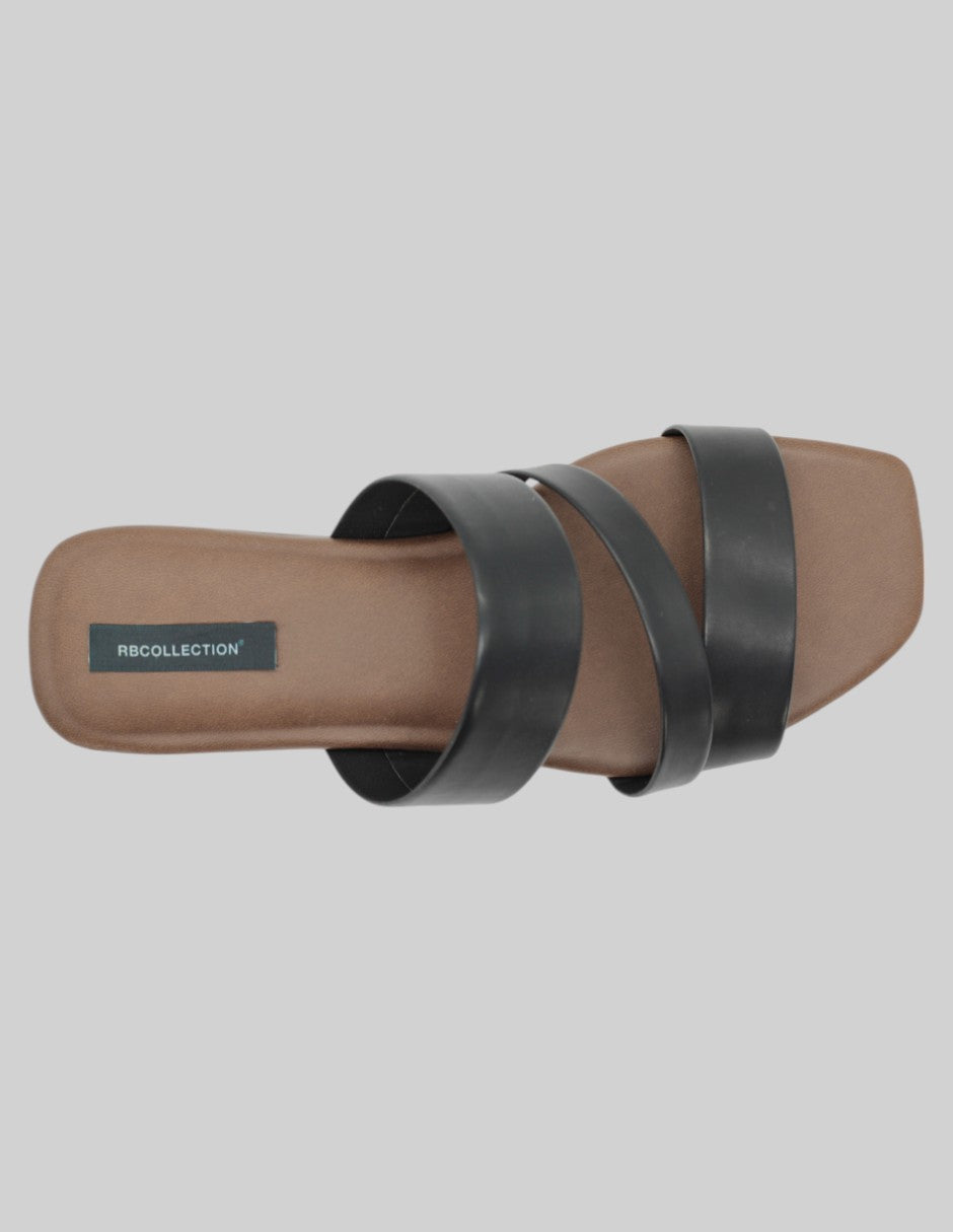 Sandalias de piso Soft en Piel vegana - Negro