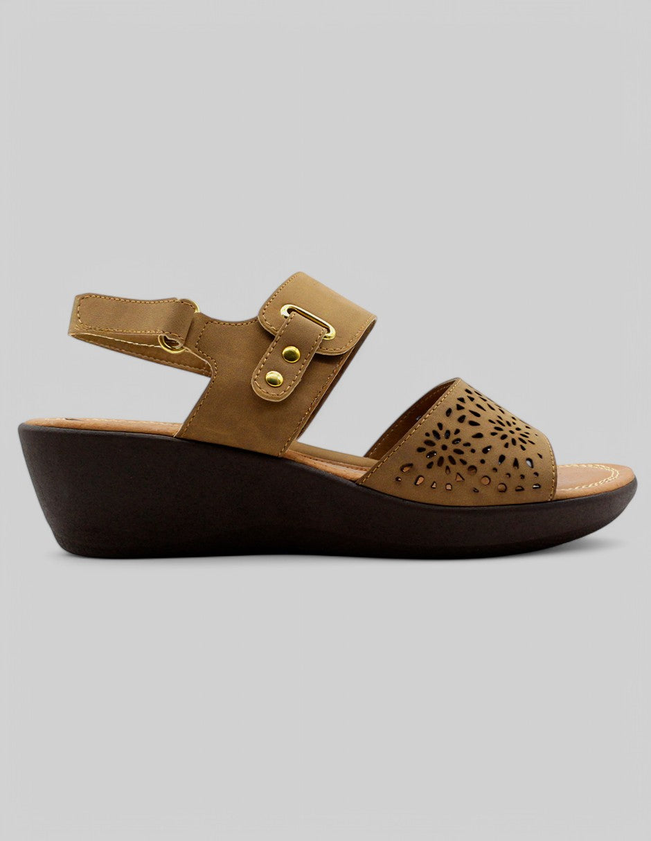 Sandalias con plataforma Yuri en Piel vegana - Café