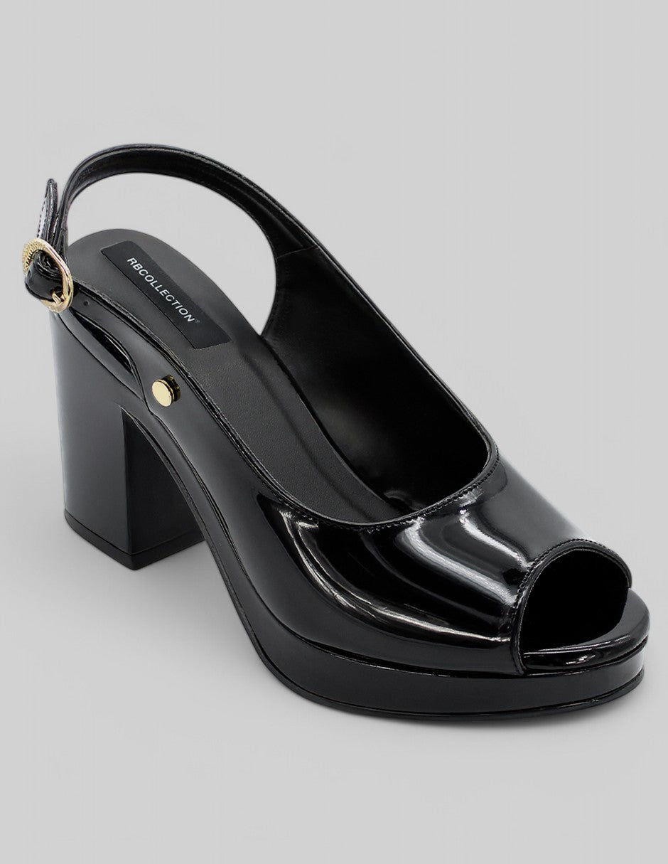 Zapatillas Exterior Charol Color Negro Para Mujer De RBCOLLECTION