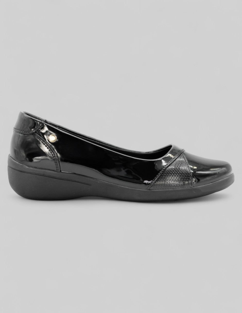 Flats clásicas Darling en Charol – Negro