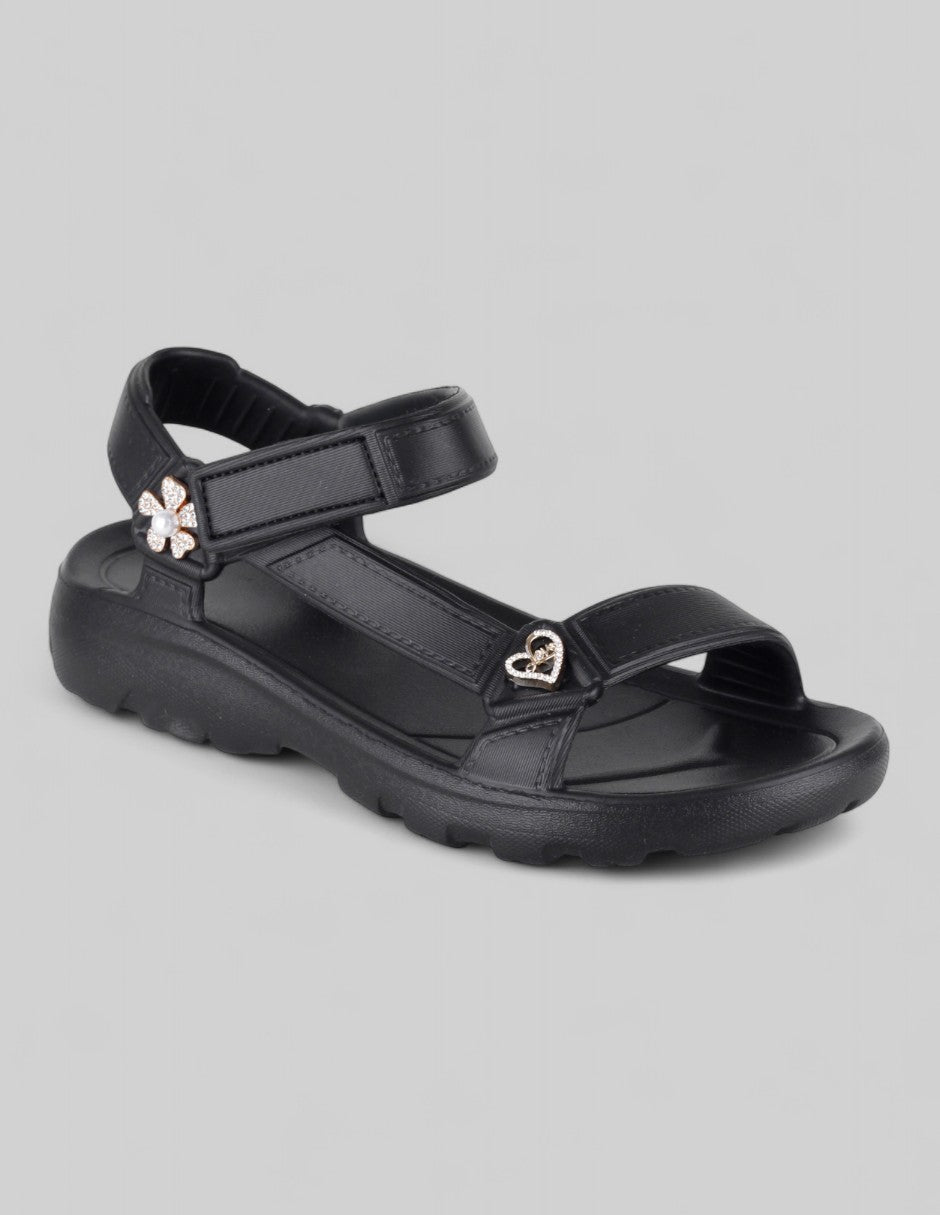 Sandalias de piso Exterior Sintético Color Negro Para Mujer De RBBASICS