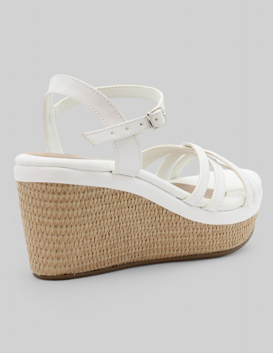 Sandalias con plataforma Been en Piel vegana - Blanco