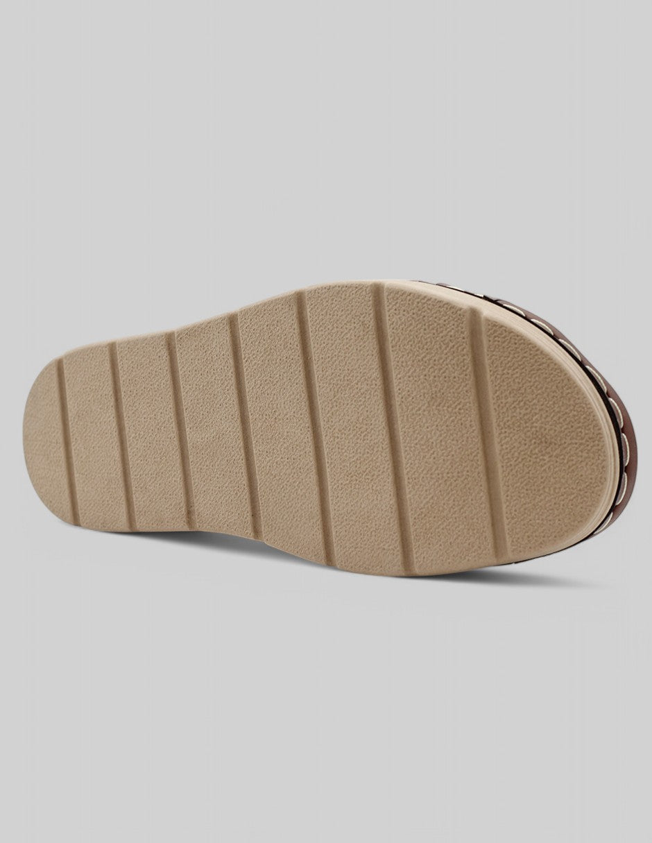 Sandalias con plataforma Pou en Piel vegana - Café