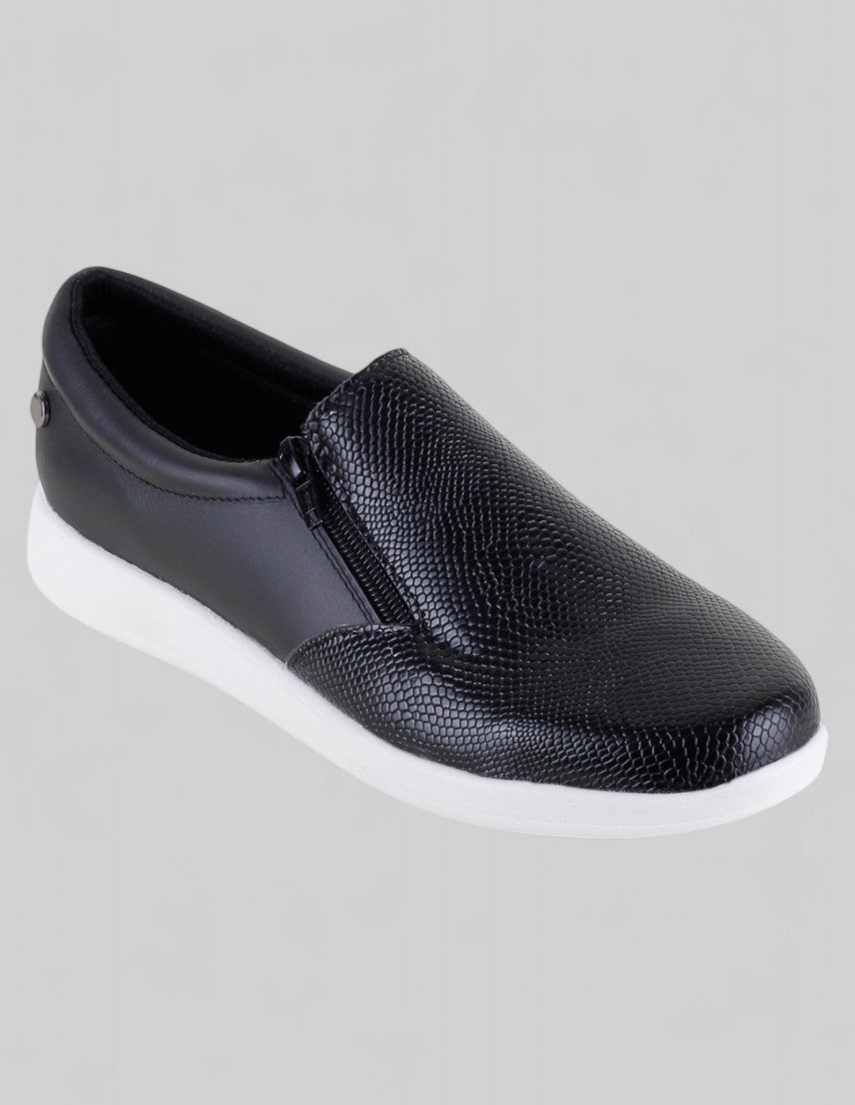 Tenis sin cordones Exterior Piel Color Negro Para Mujer De RBCOLLECTION