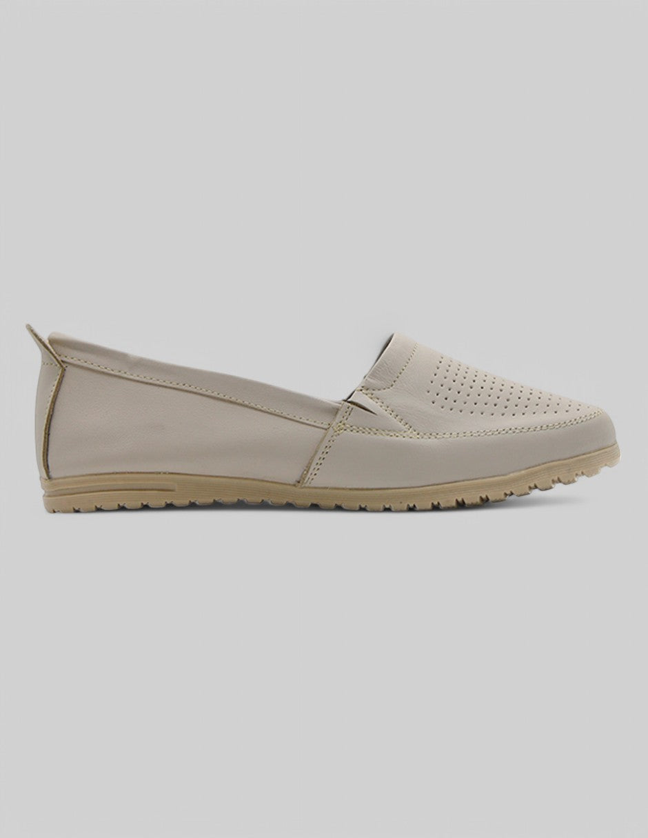 Mocasines Hand Made en Piel – Beige