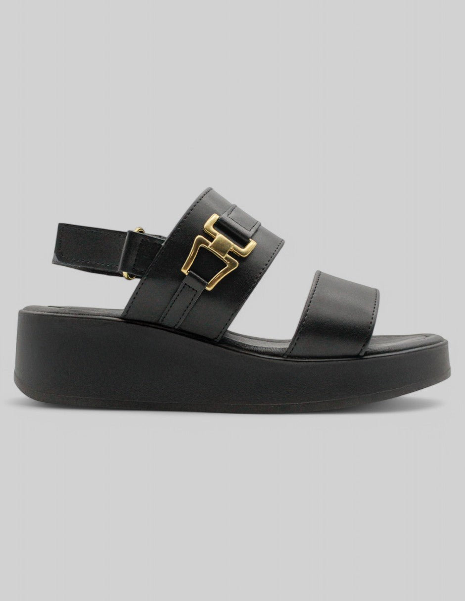 Sandalias con plataforma Yuri en Piel vegana - Negro