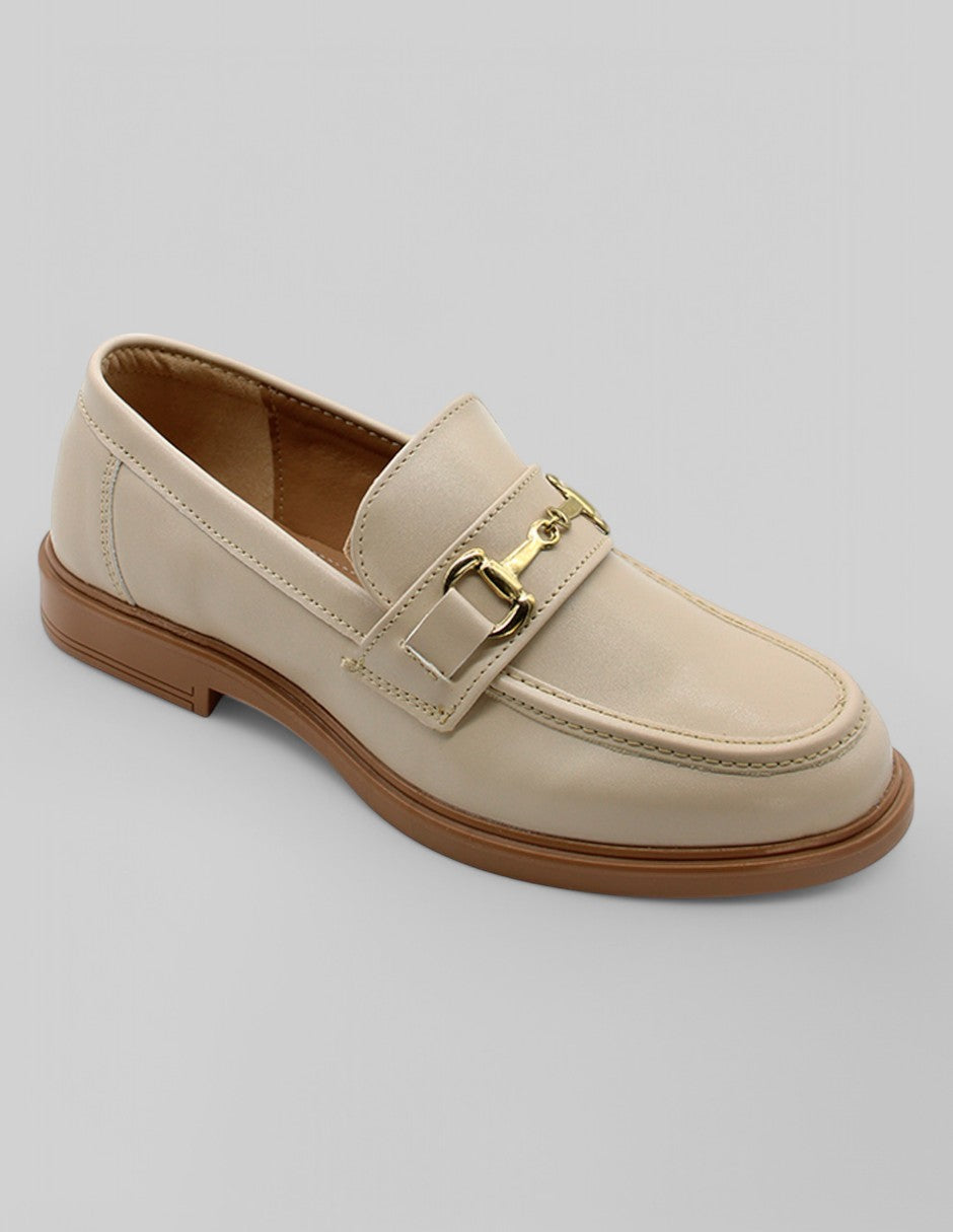 Mocasines Exterior Piel vegana Color Beige  Para Mujer De RBCOLLECTION